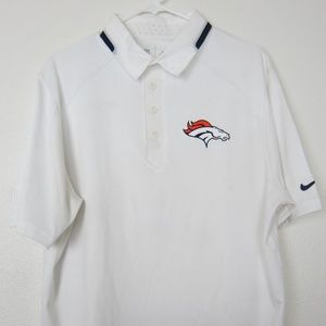 Nike NFL Broncos Denver White L Polo Shirt